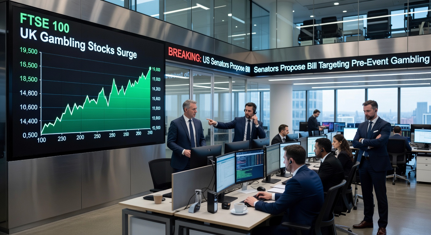 Infographic showing percentages of frictionless vs assessed accounts in the UK Gambling Commission's FRA pilot, with pie charts and green checkmarks for smooth processes