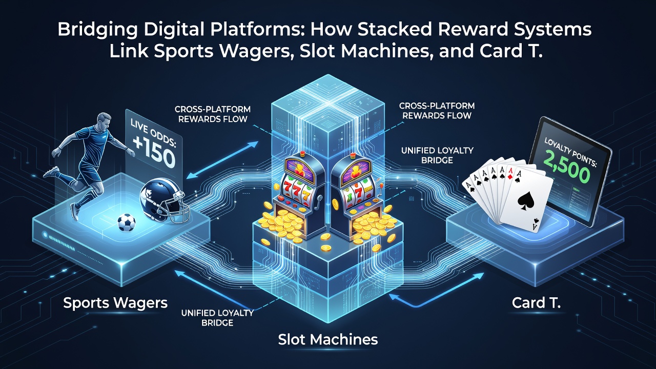 User dashboard displaying accumulated rewards transferable between sports, slots, and table games
