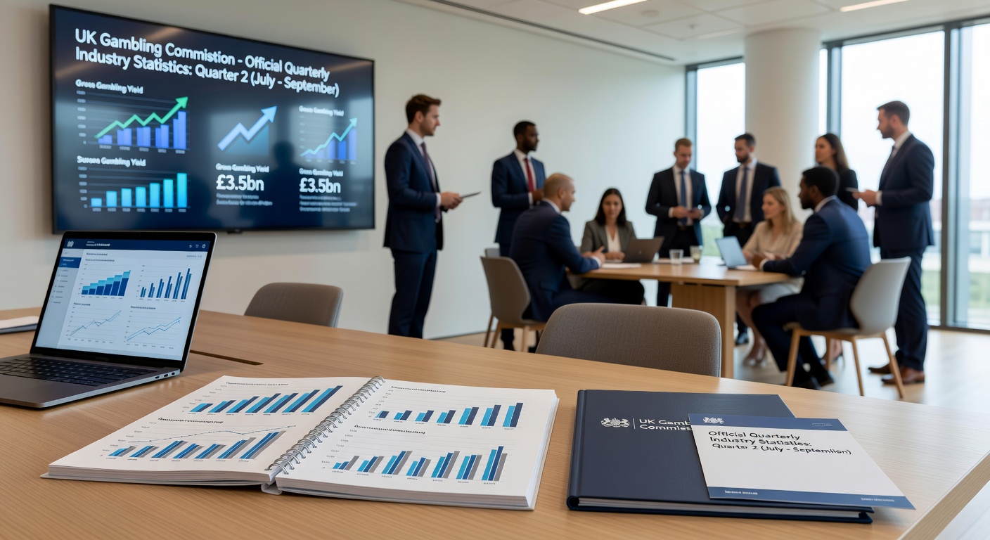 Infographic detailing UK betting shops distribution and remote vs non-remote GGY breakdown for Q2 2025/26