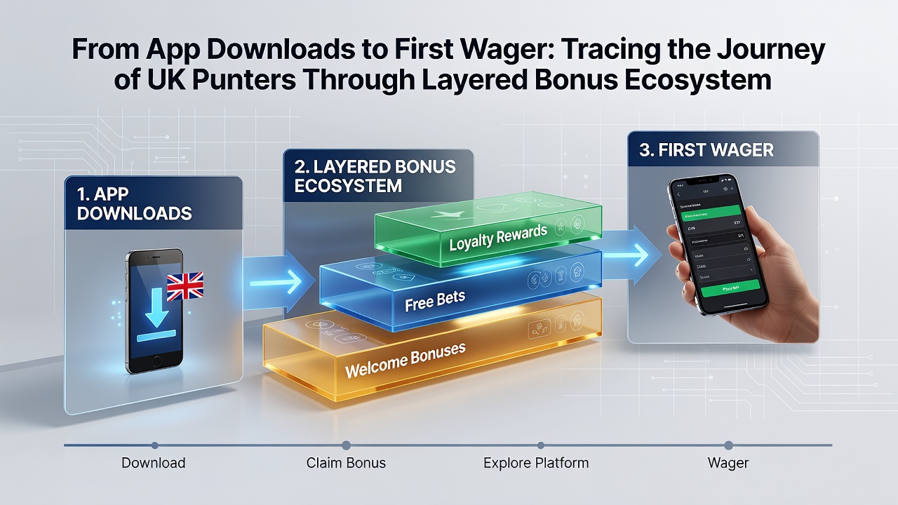Layered bonus structures guiding UK users from registration to placing bets