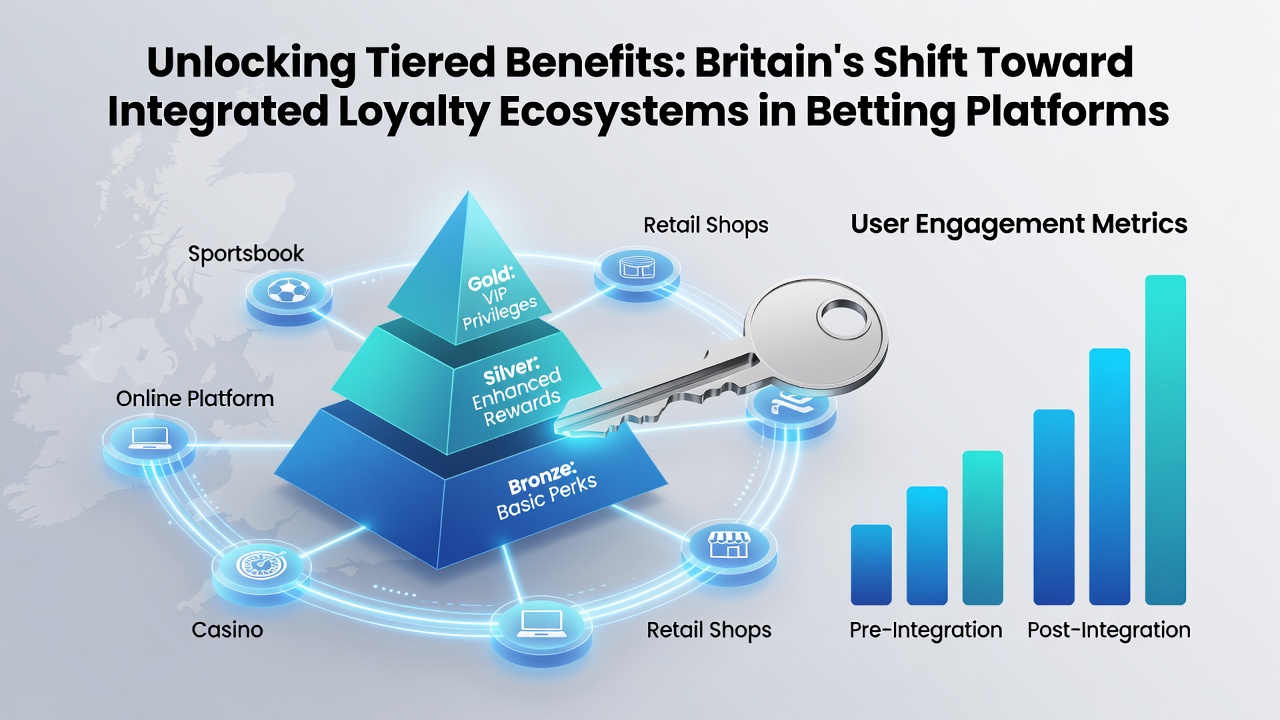 Chart displaying loyalty ecosystem data points across betting platforms including tier benefits and user progression